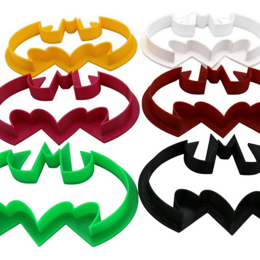 teigausstecher batman form, versch. farben im 5er set