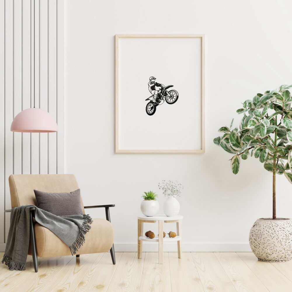 Kunststoff Wandbild: Motocross