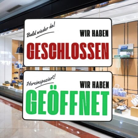 Schild Geöffnet oder Geschlossen