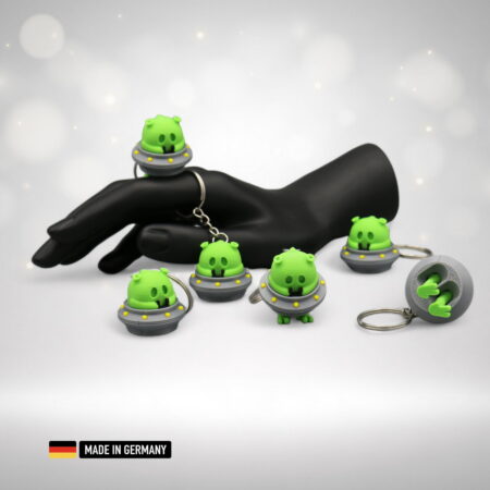 Alien Untertasse UFO Schlüsselanhänger