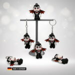 vampir schlüsselanhänger mehrfarbig mit kette und schlüsselring