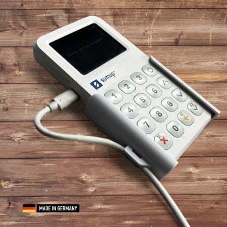 sumup 3g+ wandhalterung mit seitlicher kabelklemme