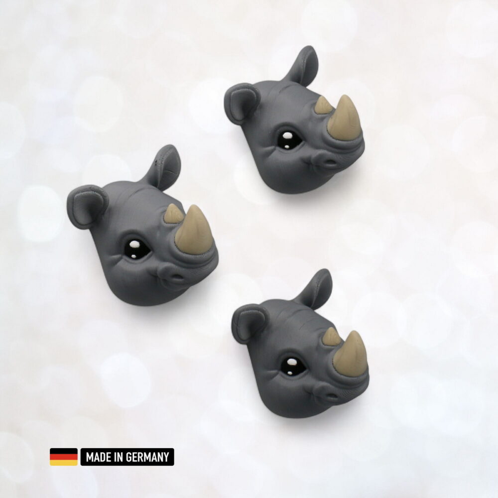 nashorn dekofigur magnetisch kühlschrankmagnet rhino kopf