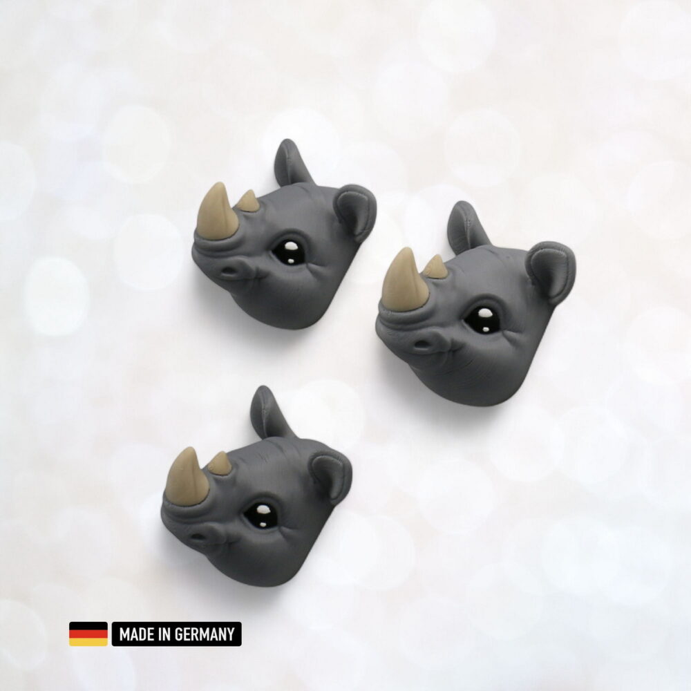 nashorn dekofigur magnetisch kühlschrankmagnet rhino kopf