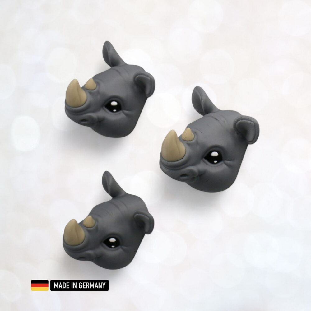 nashorn dekofigur magnetisch kühlschrankmagnet rhino kopf