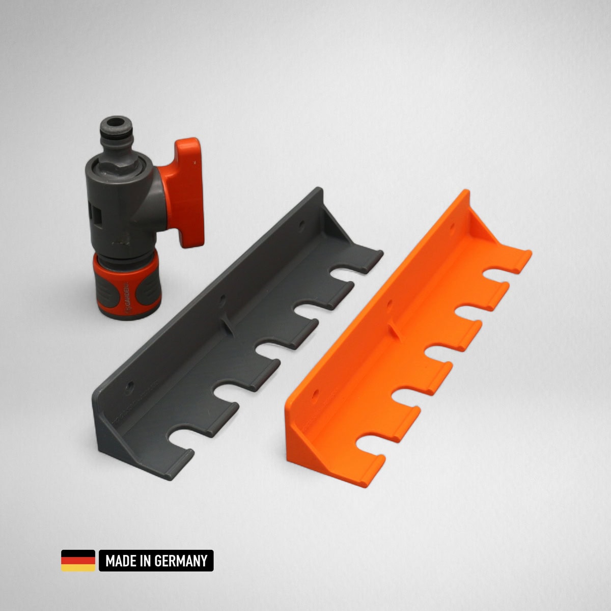 wandhalterung für gardena / parkside etc. kupplungen adapter gartenschlauch zubehör etc.