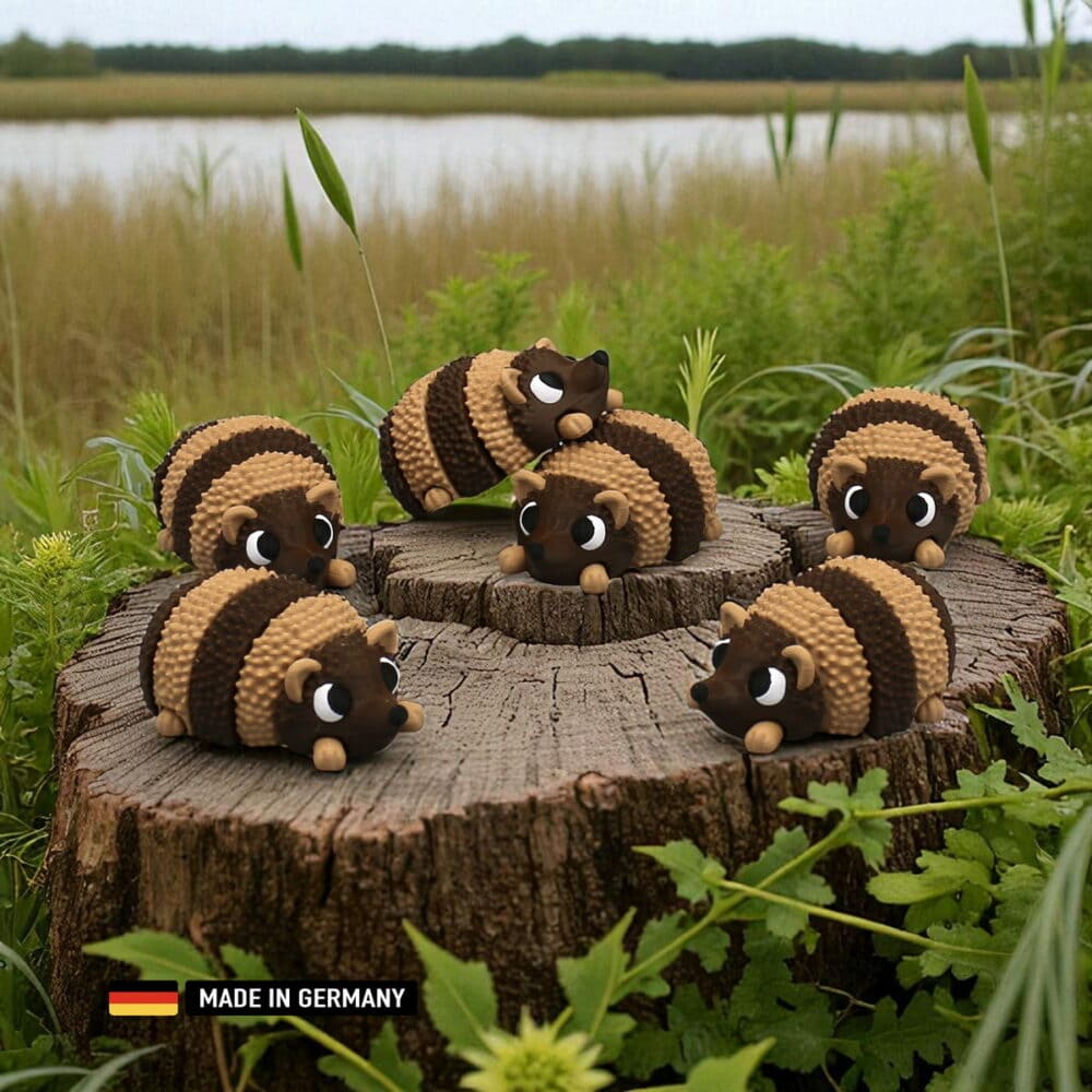 igel figur flexi mehrfarbig mit beweglichen gliedern / dekoration