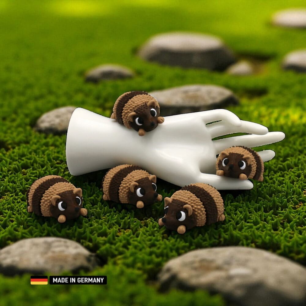 igel figur flexi mehrfarbig mit beweglichen gliedern / dekoration