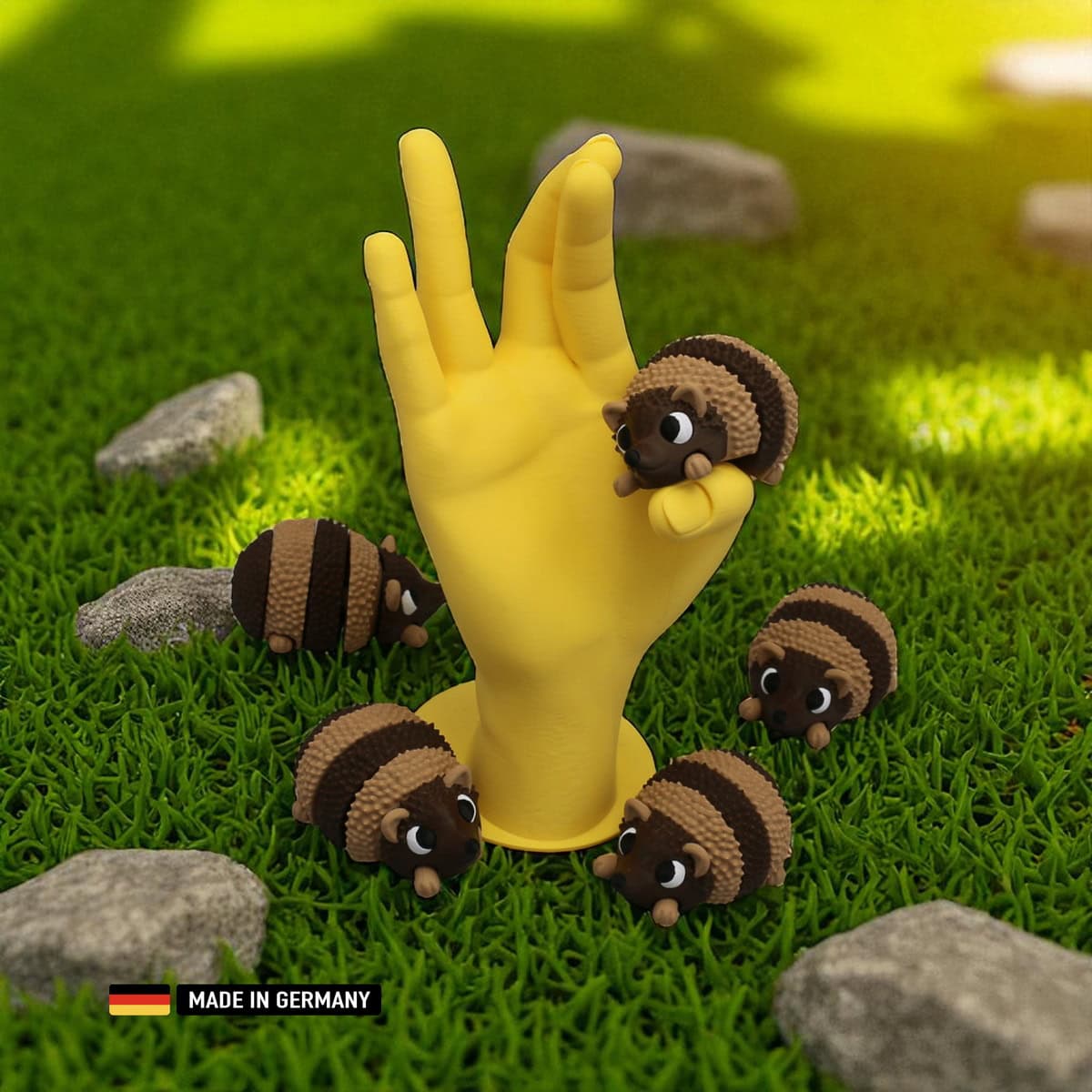 igel figur flexi mehrfarbig mit beweglichen gliedern / dekoration