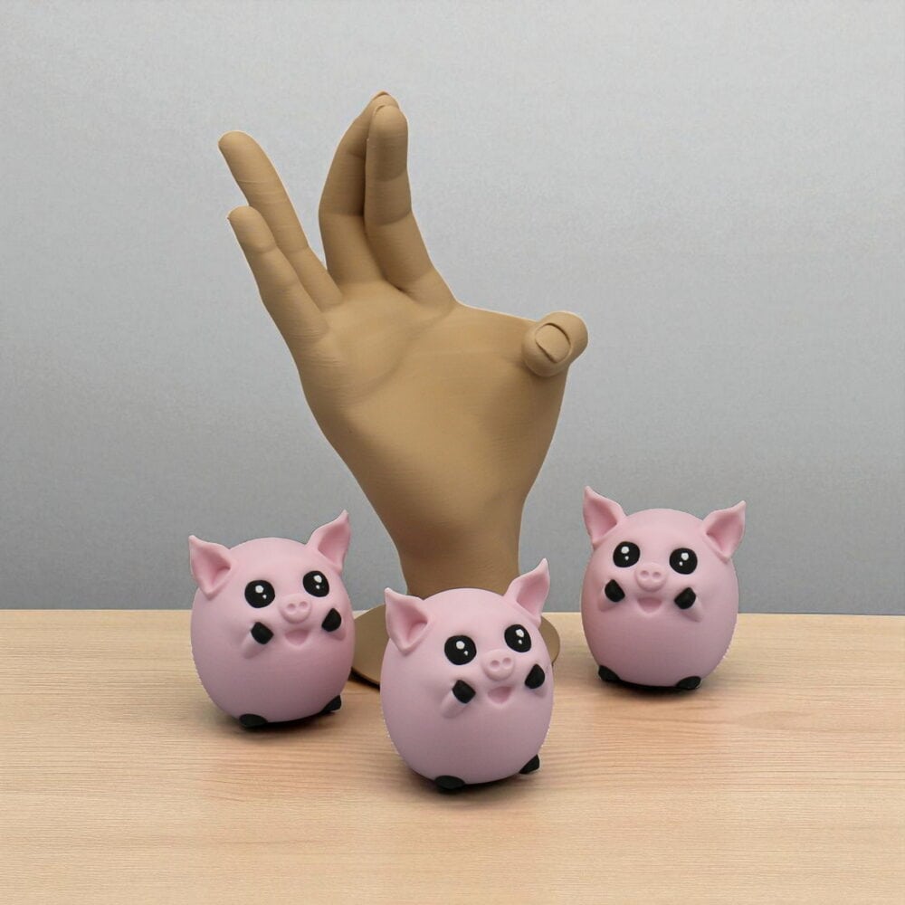 niedliche rosa schweinefigur, dekoration