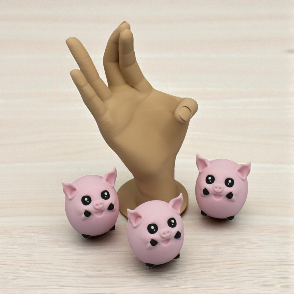 niedliche rosa schweinefigur, dekoration