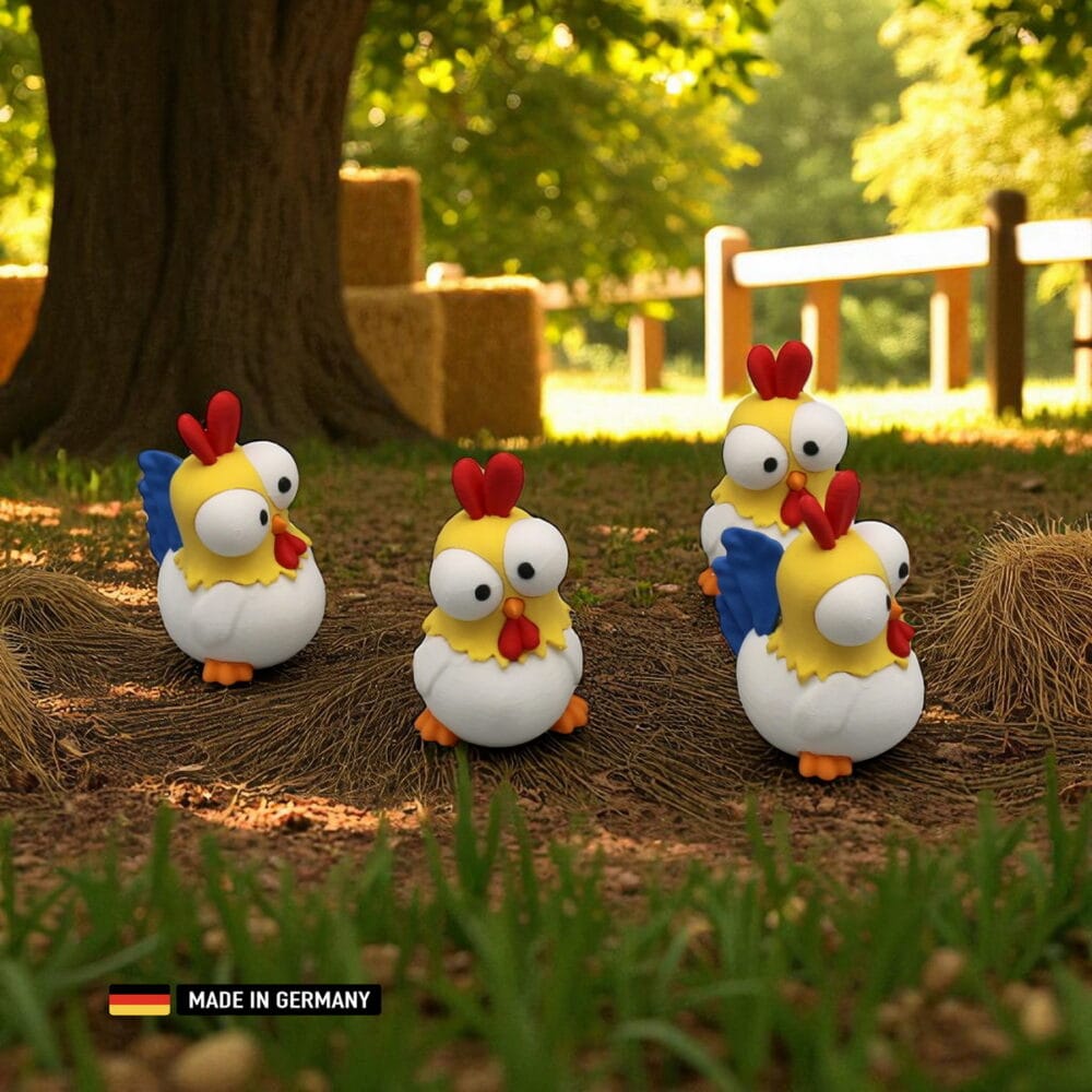 buntes deko huhn einfach lustig & cool (kopie)