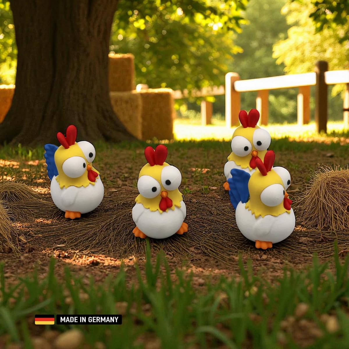 buntes deko huhn einfach lustig & cool (kopie)