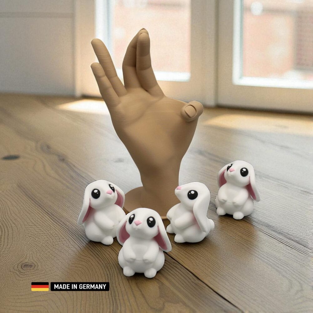 weißer hase mit großen ohren bunny dekoration