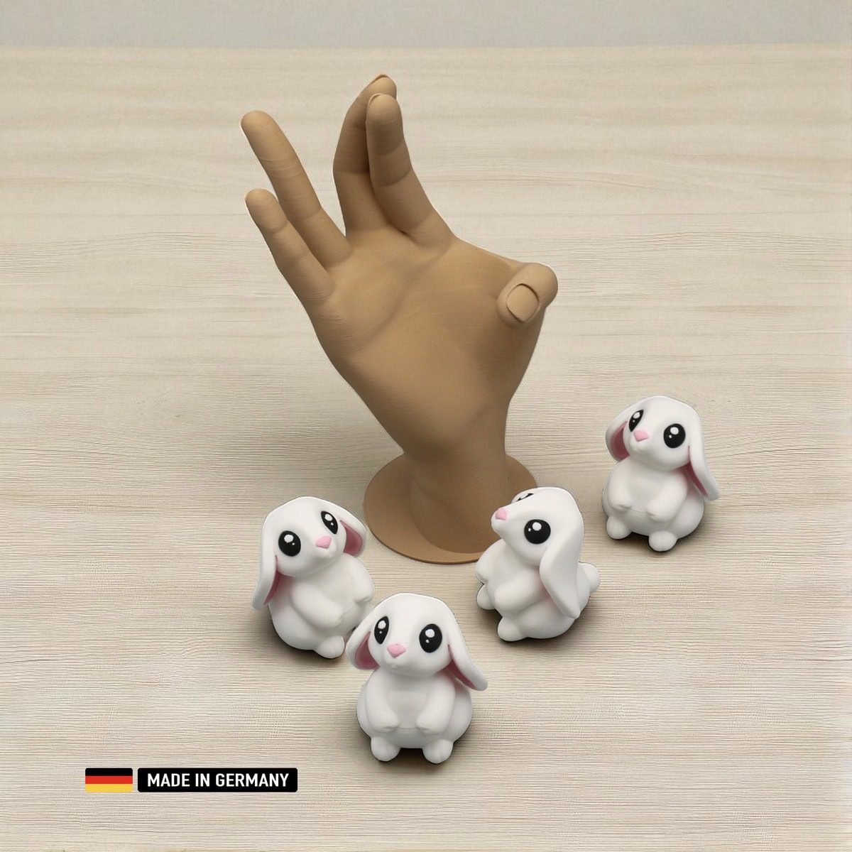 weißer hase mit großen ohren bunny dekoration