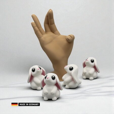 weißer hase mit großen ohren bunny dekoration