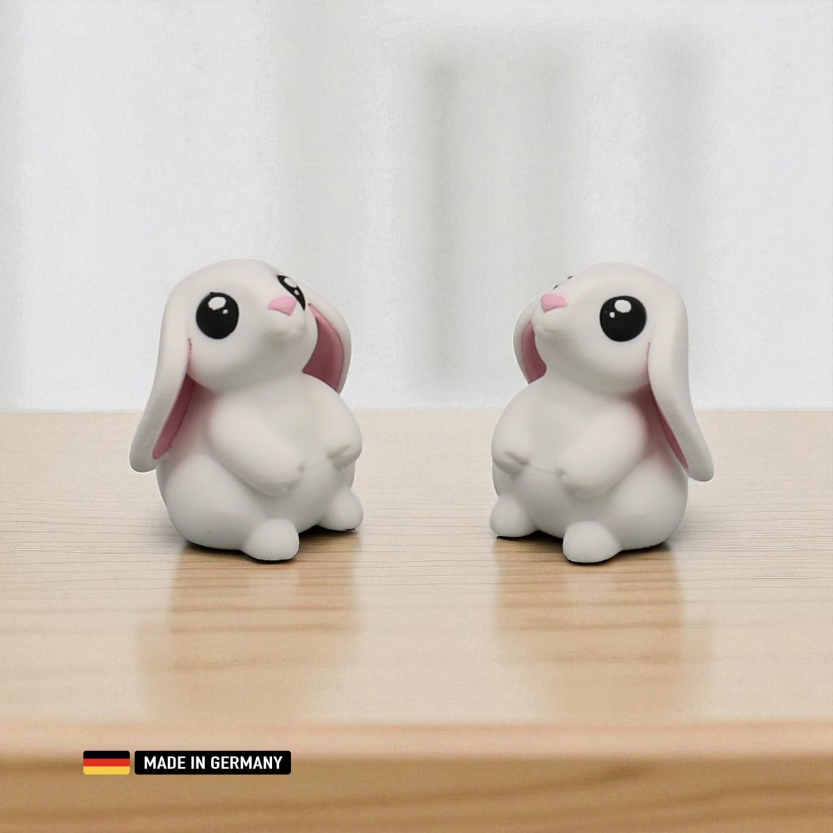 weißer hase mit großen ohren bunny dekoration