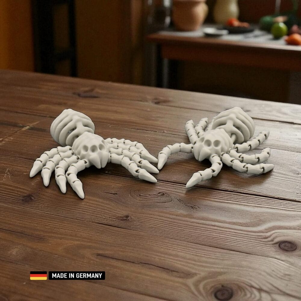 sklett spinne mit beweglichen gliedern / dekoration für gruselige momente