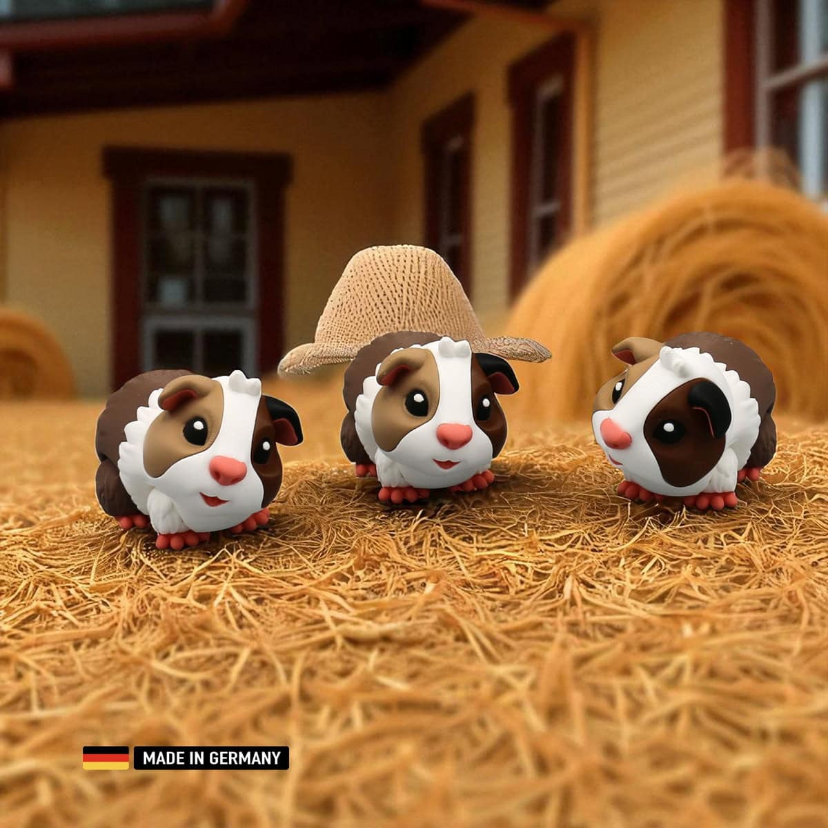 meerschweinchen figur dekoration, mehrfarbig, bewegliche glieder