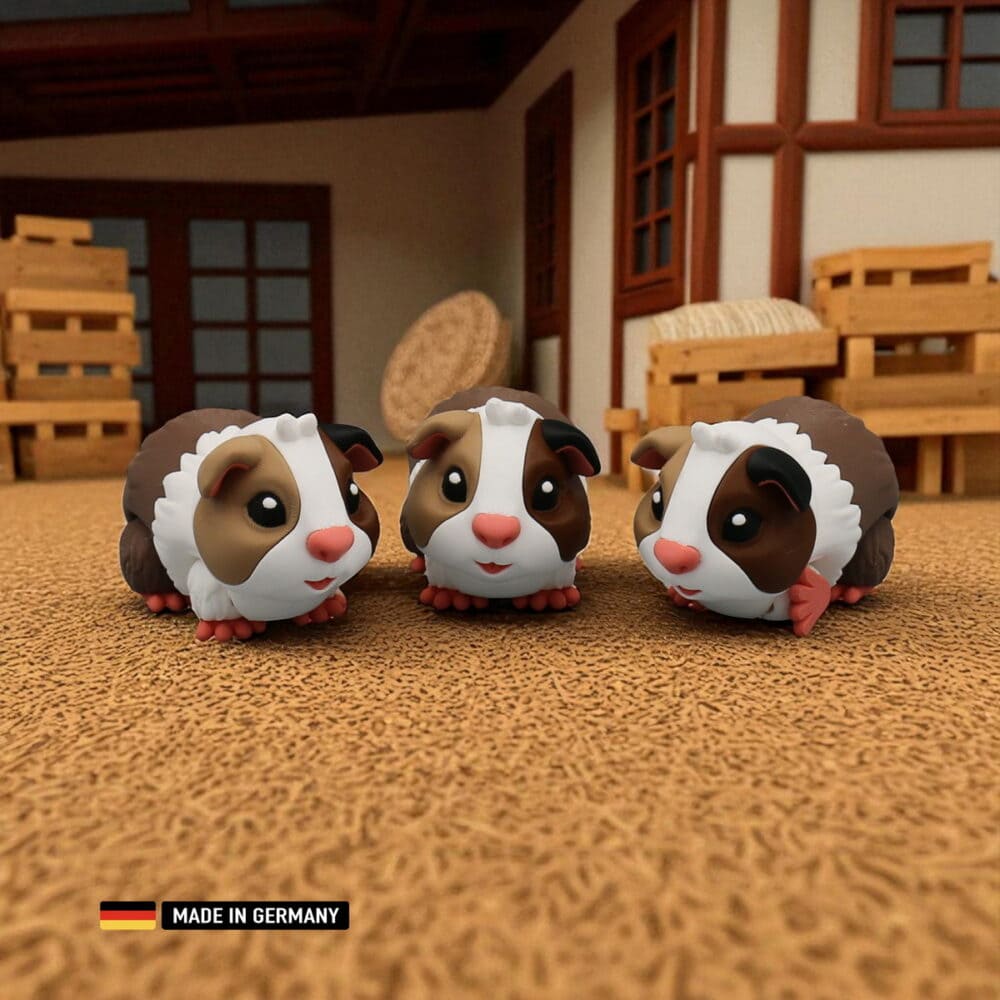 meerschweinchen figur dekoration, mehrfarbig, bewegliche glieder