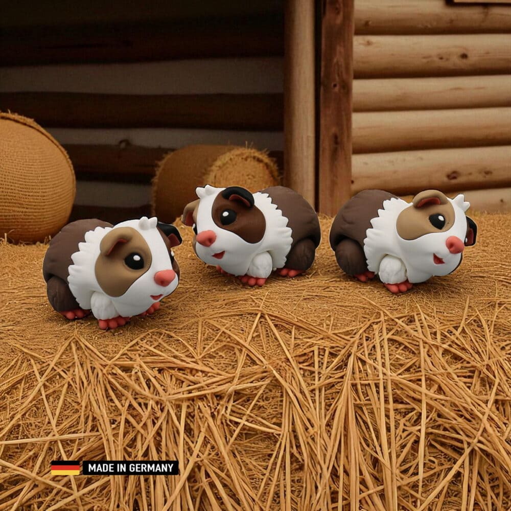 meerschweinchen figur dekoration, mehrfarbig, bewegliche glieder