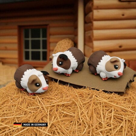 meerschweinchen figur dekoration, mehrfarbig, bewegliche glieder