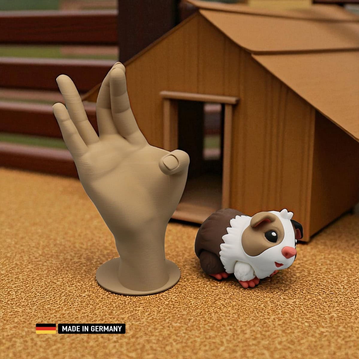meerschweinchen figur dekoration, mehrfarbig, bewegliche glieder