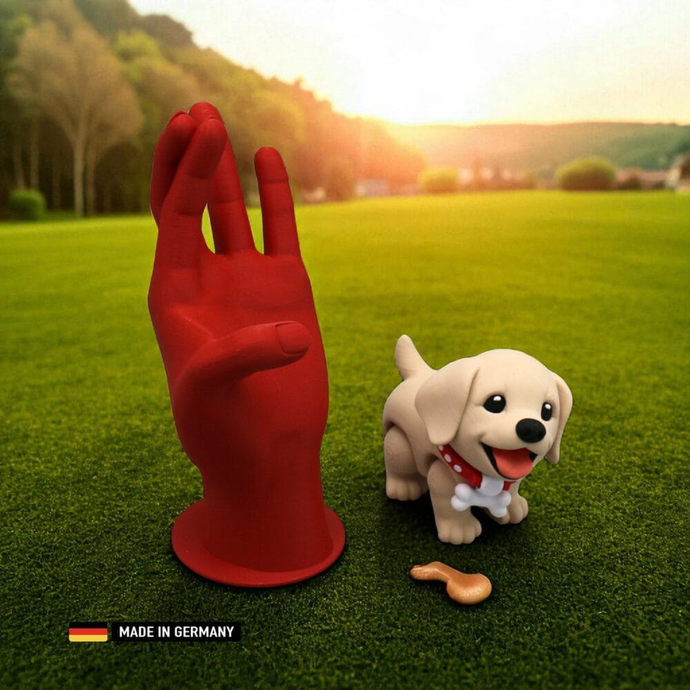 labrador welpe figur, mehrfarbig mit beweglichen gliedern, dekoration