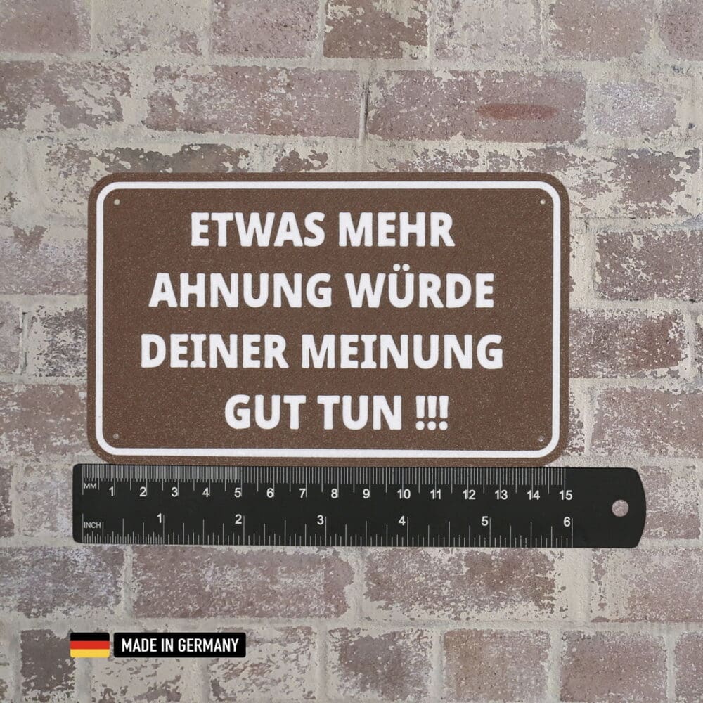 schild: etwas mehr ahnung würde deiner meinung gut tun!