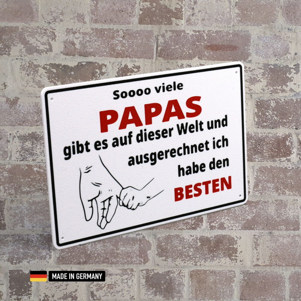 schild: so viele papas gibt es auf der welt, ausgerechnet ich habe den besten