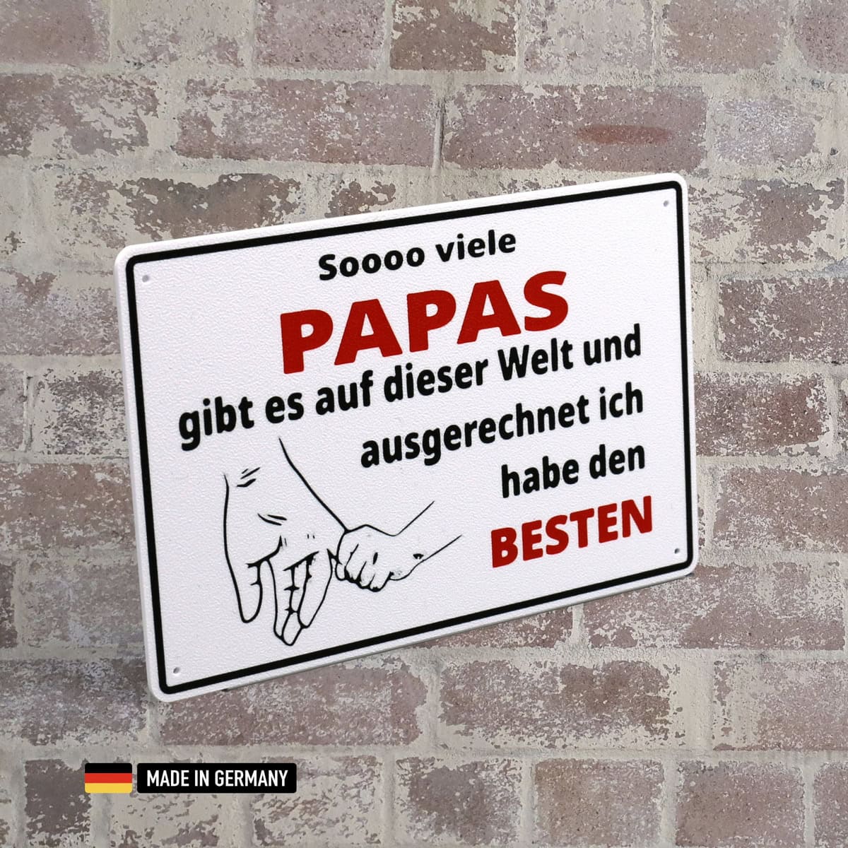 schild: so viele papas gibt es auf der welt, ausgerechnet ich habe den besten