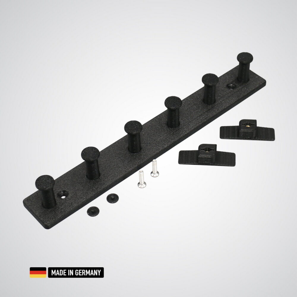 schlüsselbrett luis 6 fach für akustikpaneele 13mm / schlüsselleiste schlüsselhaken kohlefaserverstärkt