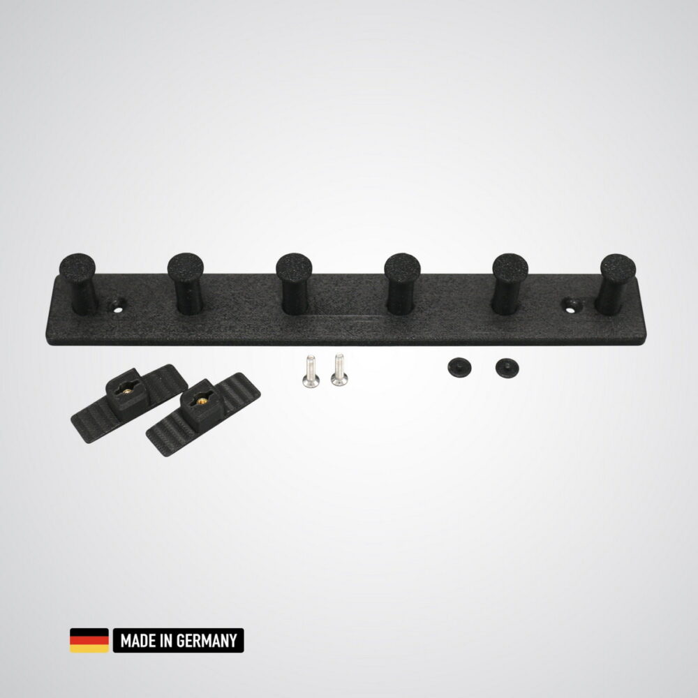 schlüsselbrett luis 6 fach für akustikpaneele 13mm / schlüsselleiste schlüsselhaken kohlefaserverstärkt