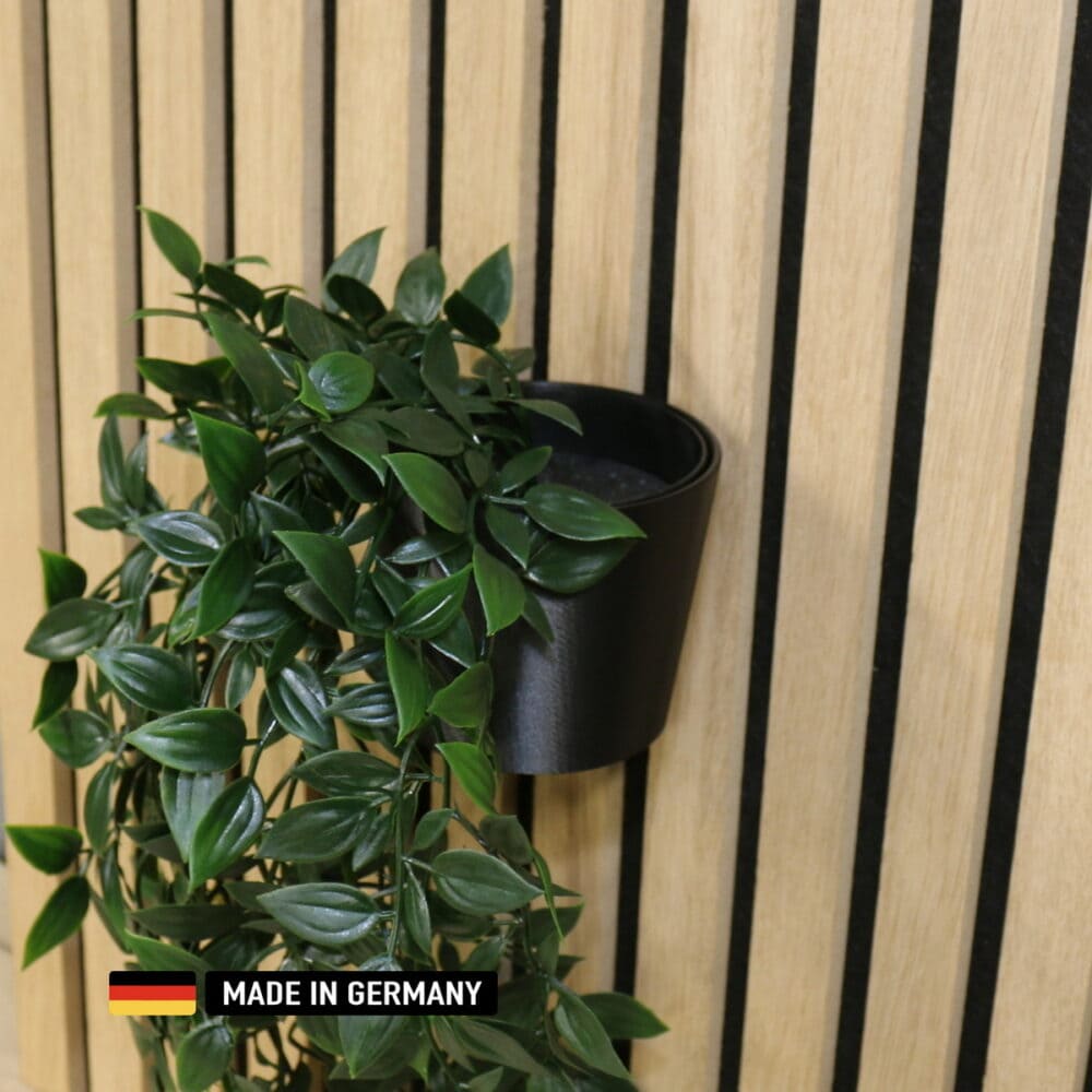 wandhalterung (topf) für blumentopf ikea fejka 90 x 65 x 78(h)mm an akustikpaneele / blumenhalterung kohlefaserverstärkt
