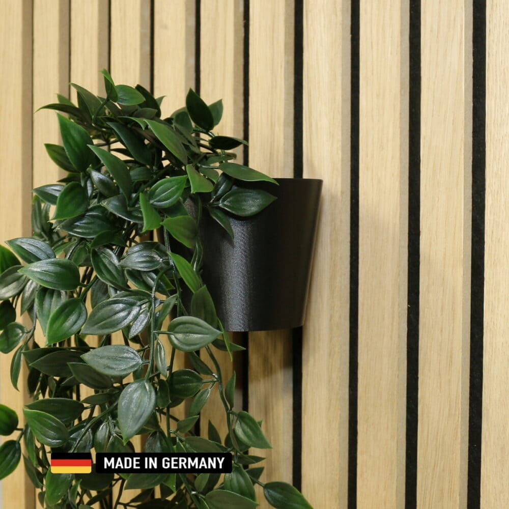 wandhalterung (topf) für blumentopf ikea fejka 90 x 65 x 78(h)mm an akustikpaneele / blumenhalterung kohlefaserverstärkt