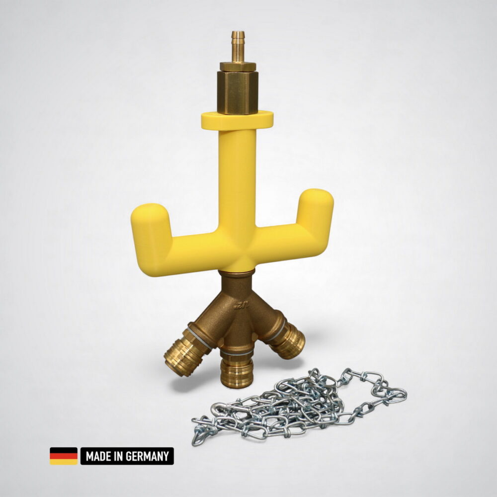 druckluft versorgungsgondel mit griffstück 3x druckluftkupplungen nw 7.2