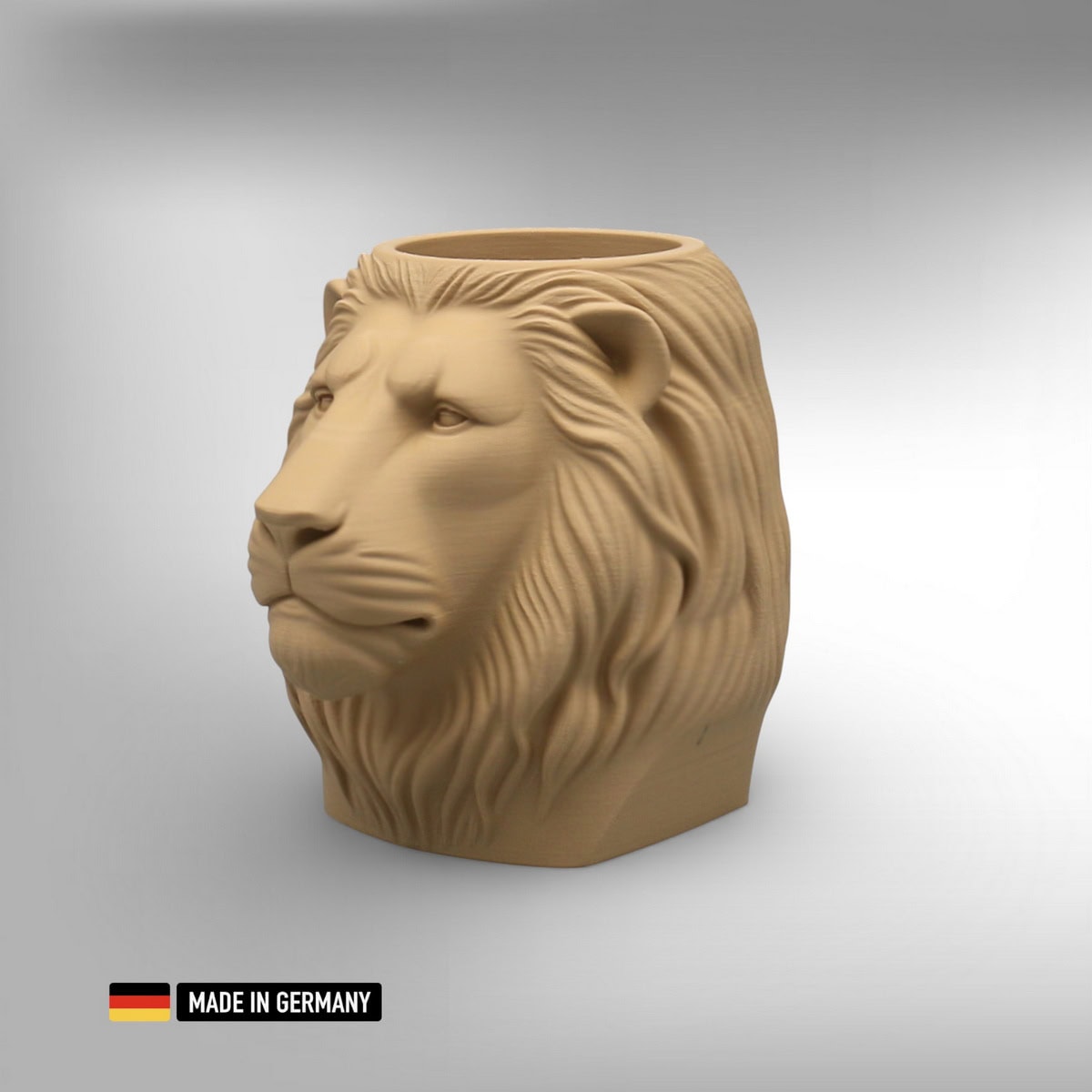 stiftehalter leo der löwe für schreibtisch, büro, zuhause, etc. majestätische stifthalter