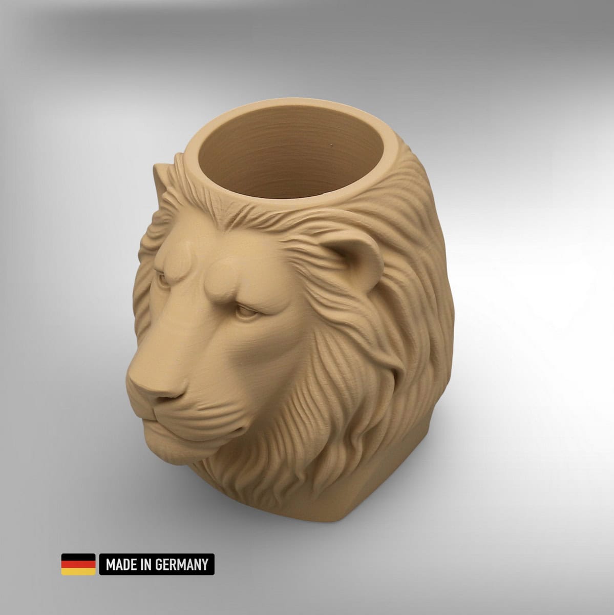 stiftehalter leo der löwe für schreibtisch, büro, zuhause, etc. majestätische stifthalter