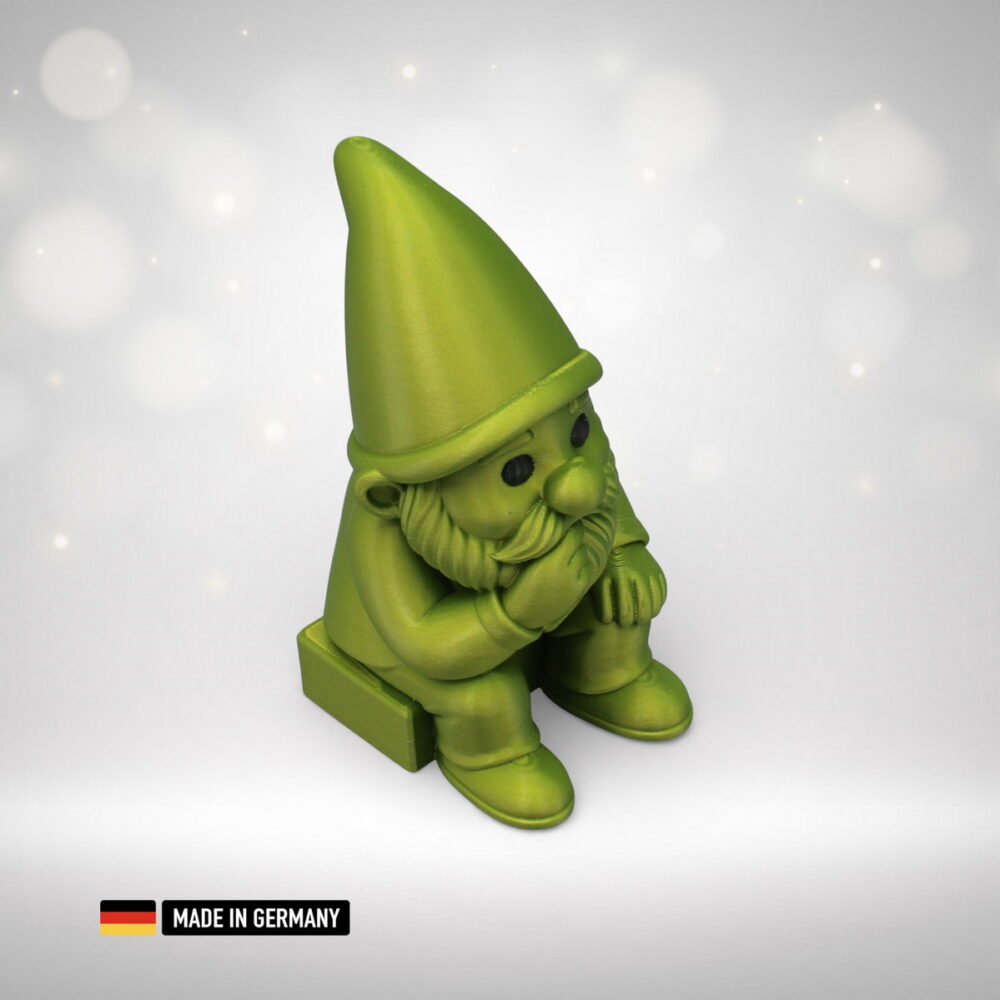 grübelzwerg gartenzwerg gnom moderne figur im metallic design