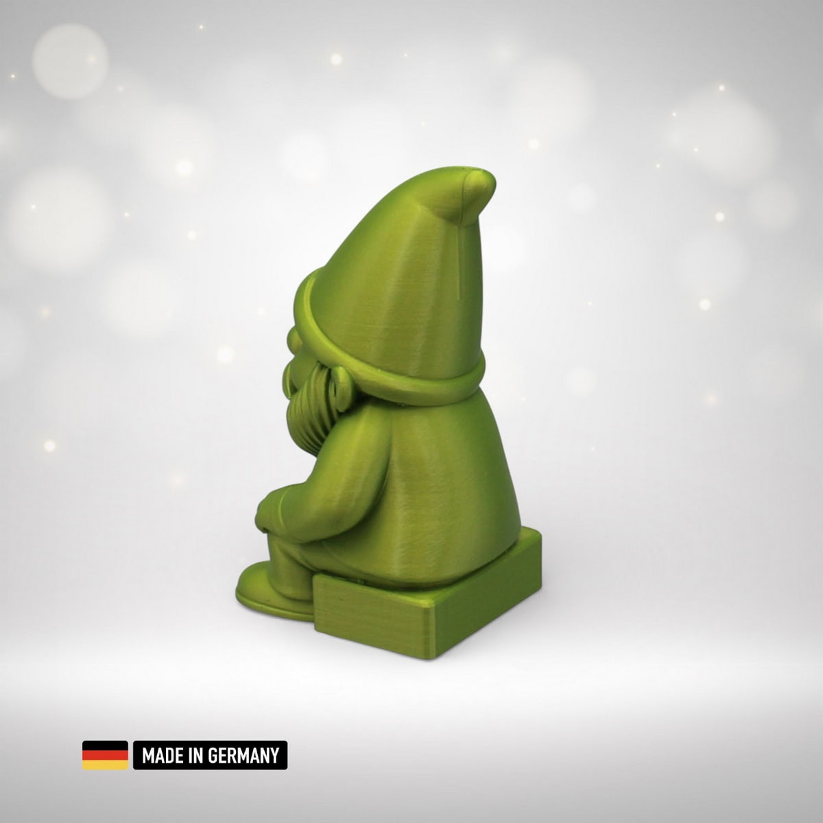 grübelzwerg gartenzwerg gnom moderne figur im metallic design