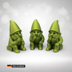 grübelzwerg gartenzwerg gnom moderne figur im metallic design