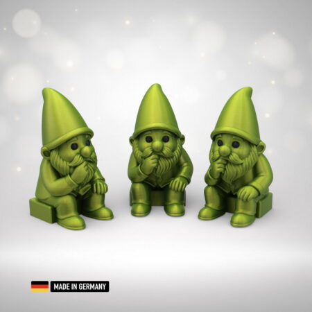 grübelzwerg gartenzwerg gnom moderne figur im metallic design