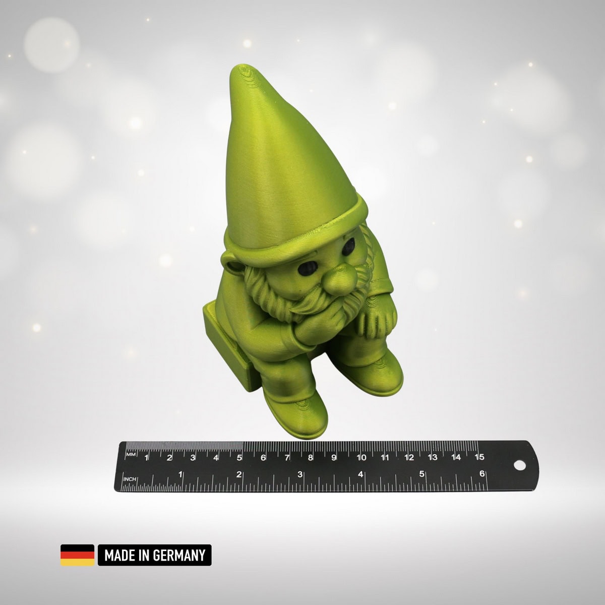 grübelzwerg gartenzwerg gnom moderne figur im metallic design