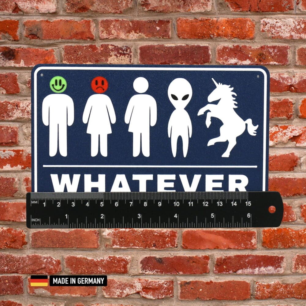 schild: toilettenschild divers, aliens, etc. / whatever wash your hands