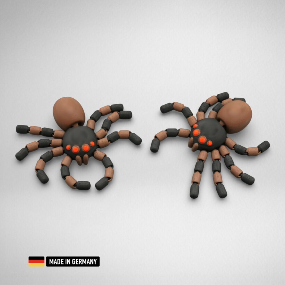 spinne bewegliche glieder mehrfarbig, flexi spider, grusel spinne