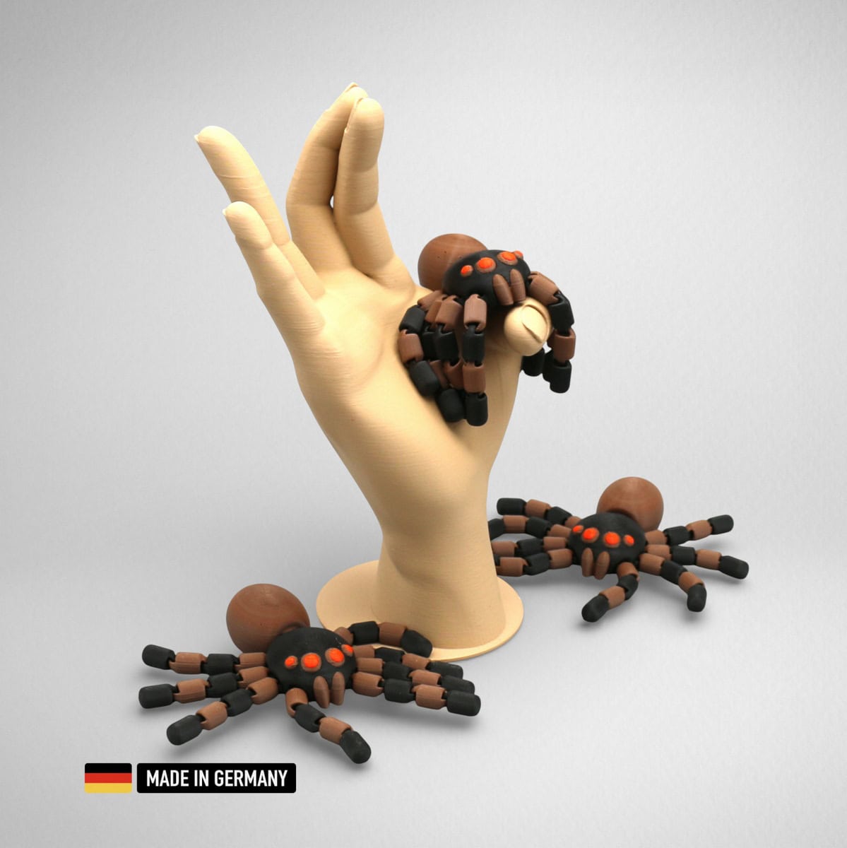 spinne bewegliche glieder mehrfarbig, flexi spider, grusel spinne