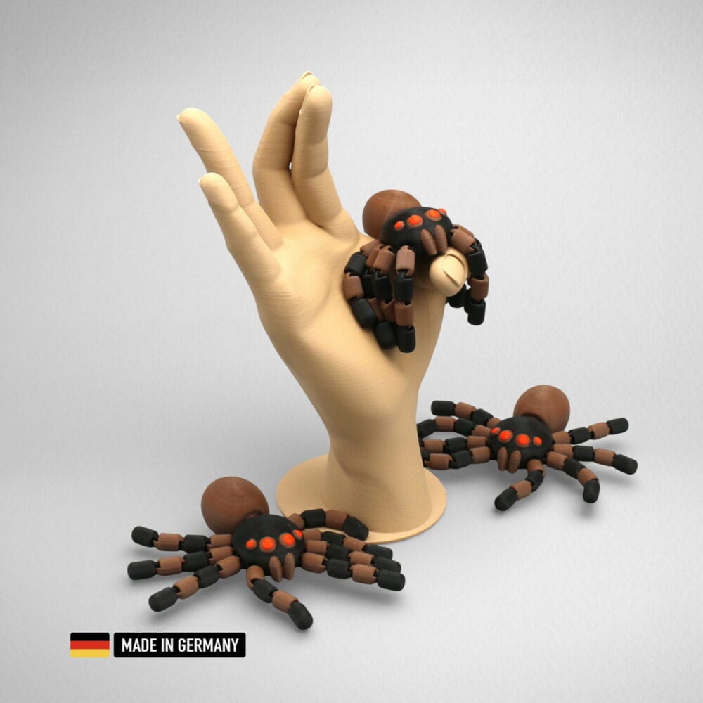 spinne bewegliche glieder mehrfarbig, flexi spider, grusel spinne