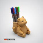 bärenfreund stiftehalter, braun matt ca. 151x119x120mm / dekoration