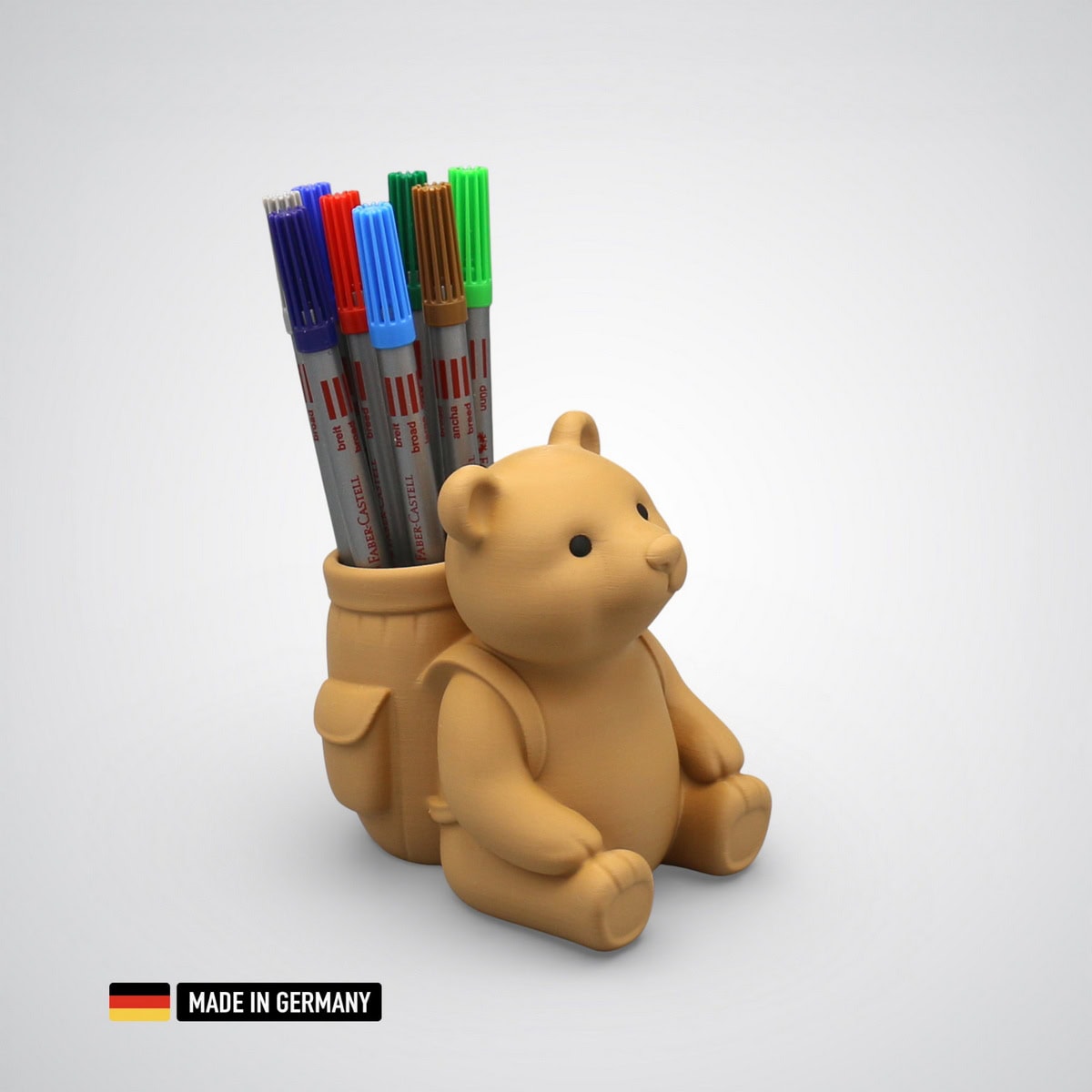 bärenfreund stiftehalter, braun matt ca. 151x119x120mm / dekoration