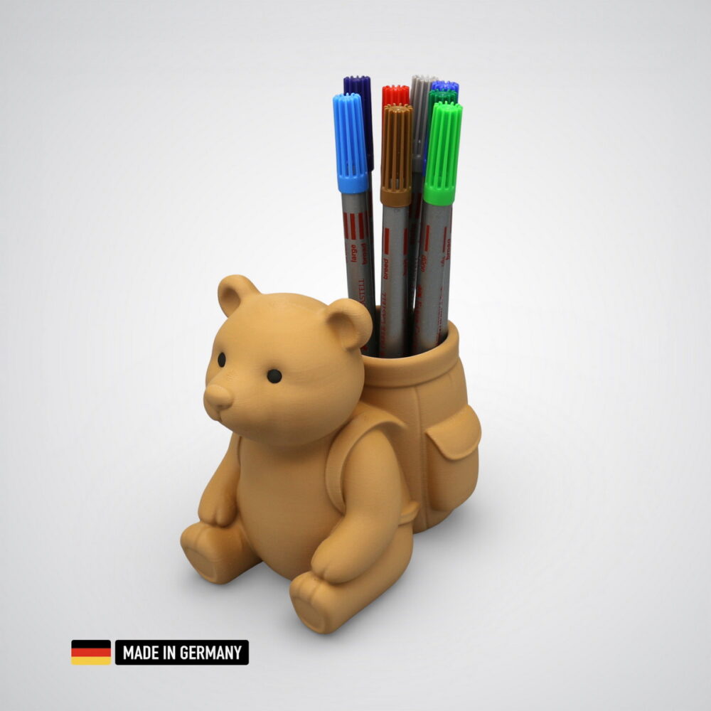 bärenfreund stiftehalter, braun matt ca. 151x119x120mm / dekoration